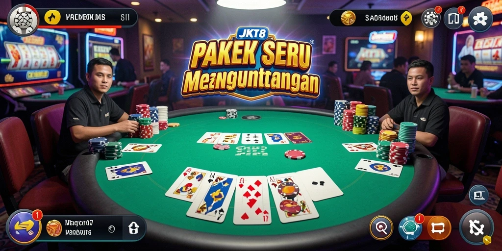 Tampilan gameplay JKT8 yang mendebarkan dan seru.