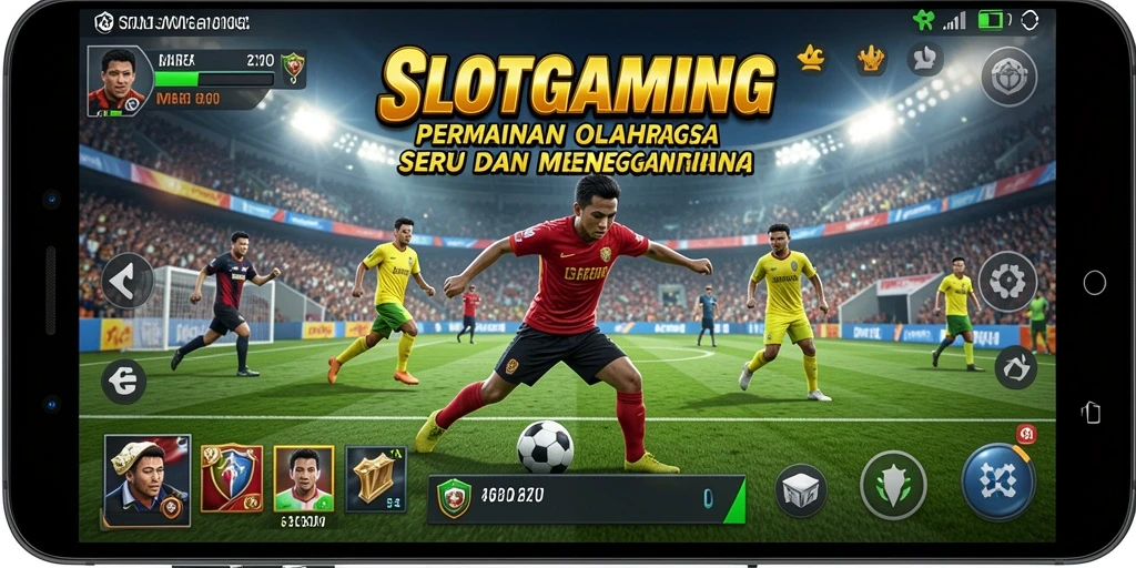 Screenshot menampilkan aksi seru dalam permainan olahraga SLOTGAMING.
